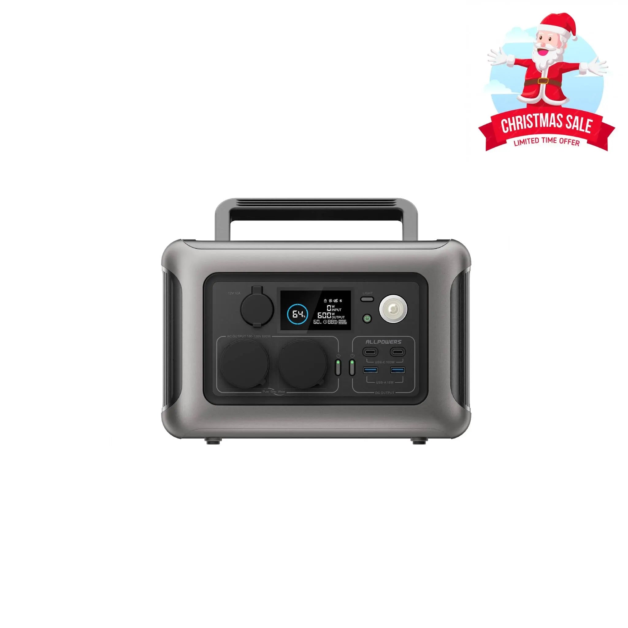 ALLPOWERS R600 Portable Power Station 600W 299Wh LiFeP04 Battery